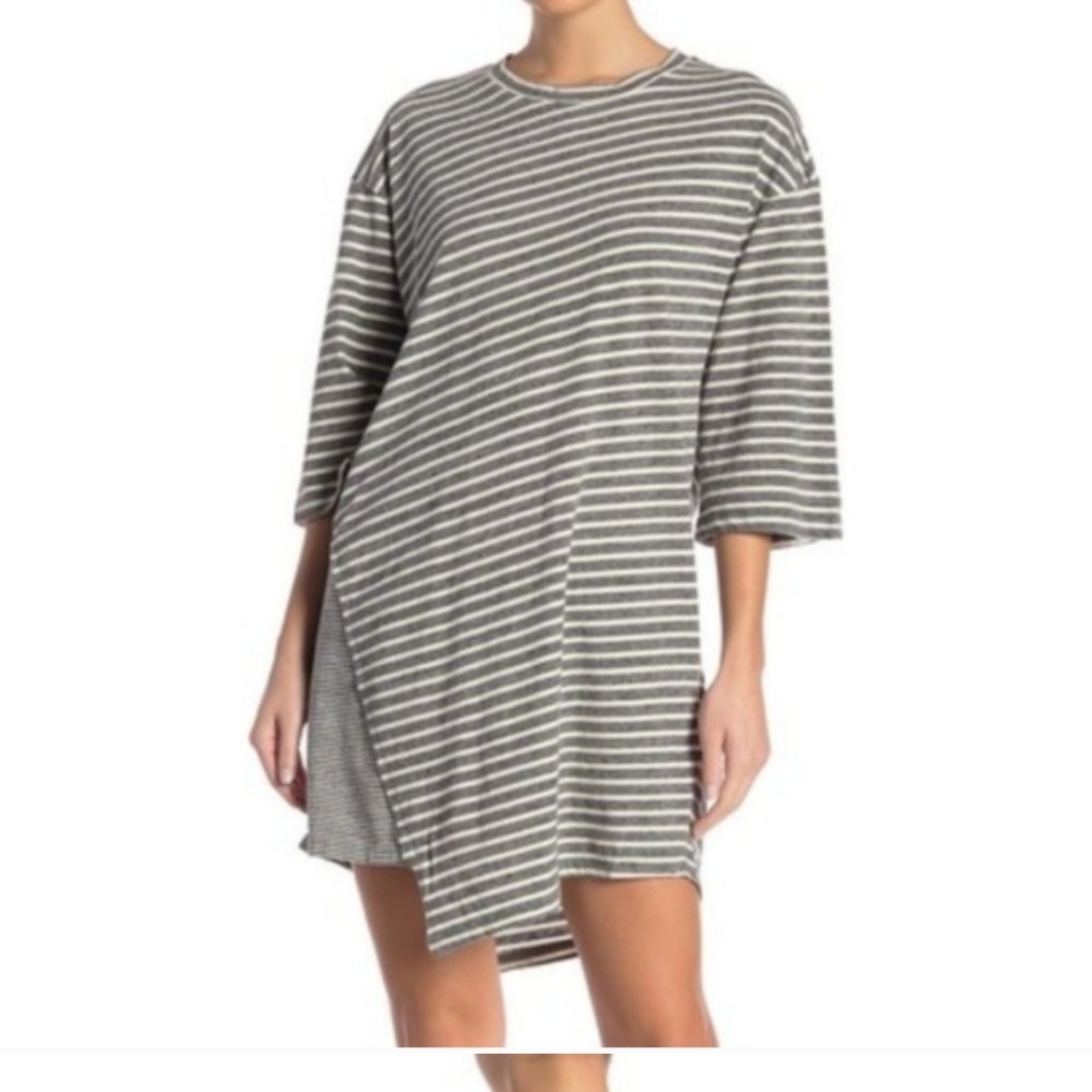 CURRENT/ELLIOTT ASYMMETRIC SHIRT DRESS